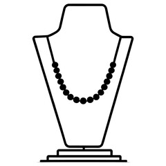 Chain jewelry dummy icon outline vector.Necklace Vector Icon.necklace ,wedding icon.Jewelry Vector Icon.
