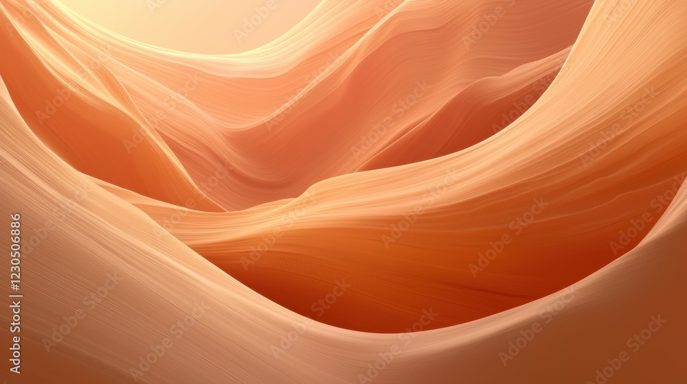 Poster Abstract digital art piece that appears to be a close-up of a wave-like pattern. the wave is made up of thin, wavy lines that create a sense of movement and depth.