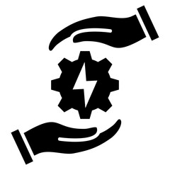 Energy Efficiency Glyph Icon