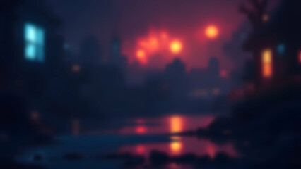 Night city lights blur background