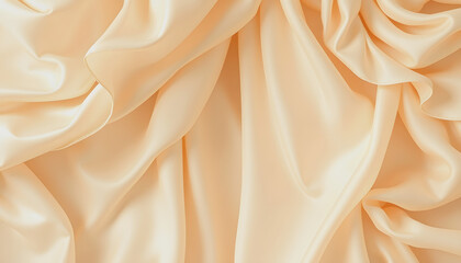 Obraz premium Stylish wedding background beige ruffle bridal dresses. Background illustration of wedding decor. Gentle waves of silk fabric , with white tonespng