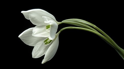 Fototapeta premium A white snowdrop flower.