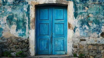 An open blue door, inviting entry.