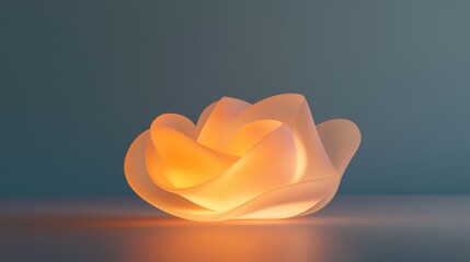 3d rendering of a flower-like object in the shape of a rose. the flower is made up of multiple layers of petals that are arranged in a way that creates a wave-like pattern.