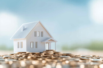 White House Model on Coins, Copy Space