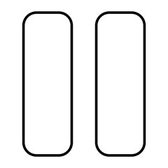 Pause Button Vector Line Icon Design