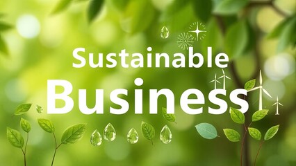 Sustainable Business and Green Economy Abstract Concept