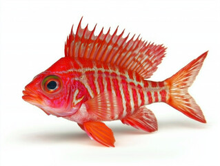 Fototapeta premium red fish, isolated on white