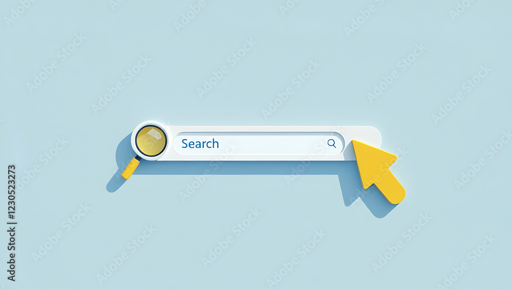 Poster search bar design: digital ui & web navigation,web design trends, search technology, online browsing
