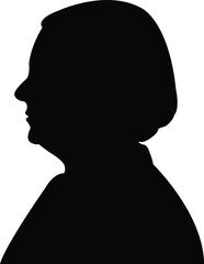 a woman head silhouette vector
