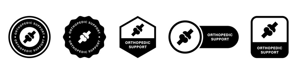 Orthopedic Support - vector signs for packaging labels.