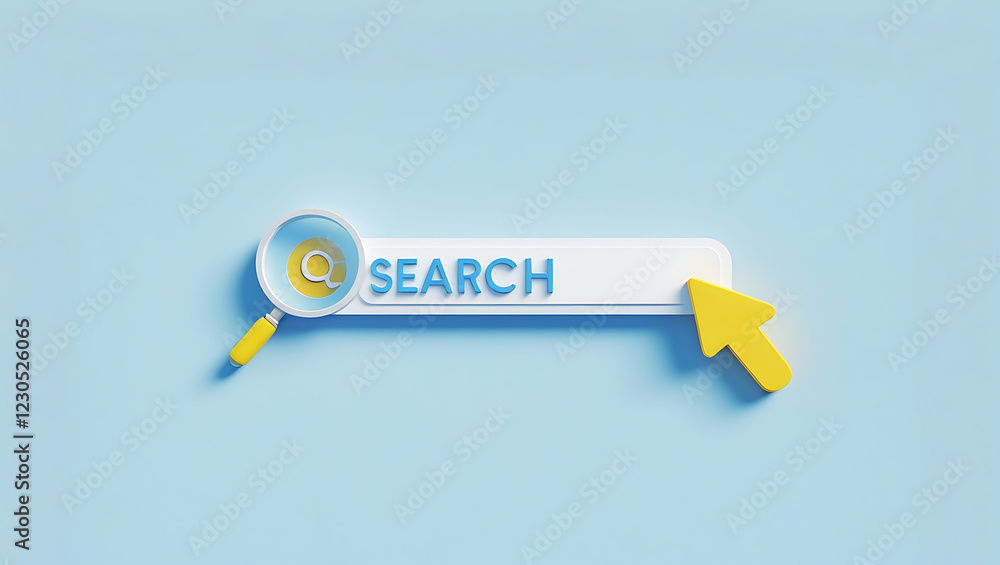 Poster search bar design: digital ui & web navigation,web design trends, search technology, online browsing