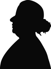 a woman head silhouette vector
