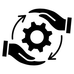 Change Management Glyph Icon