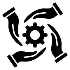 Collaboration Glyph Icon