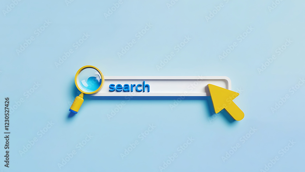 Poster search bar design: digital ui & web navigation,web design trends, search technology, online browsing