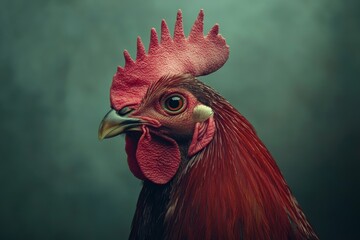Striking Portrait of a Rooster