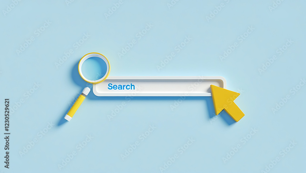 Poster search bar design: digital ui & web navigation,web design trends, search technology, online browsing