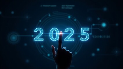 hand pushing a button on a touch screen