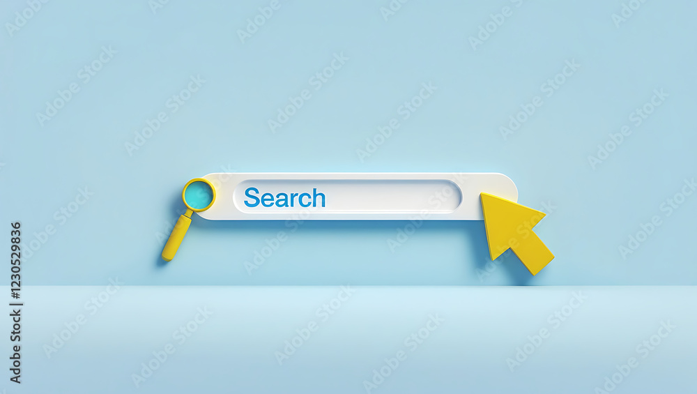 Poster search bar design: digital ui & web navigation,web design trends, search technology, online browsing