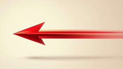 Abstract Red Arrow in Motion: Dynamic Graphic Design
