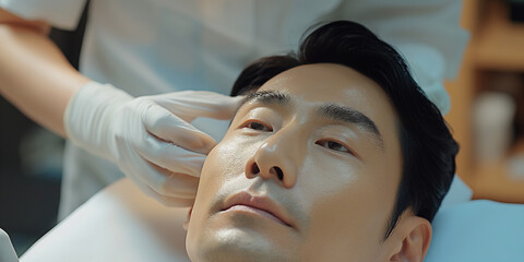 Professional skincare treatment in a spa setting