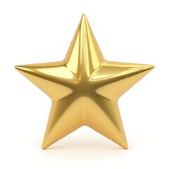 Obraz premium golden star isolated on white background
