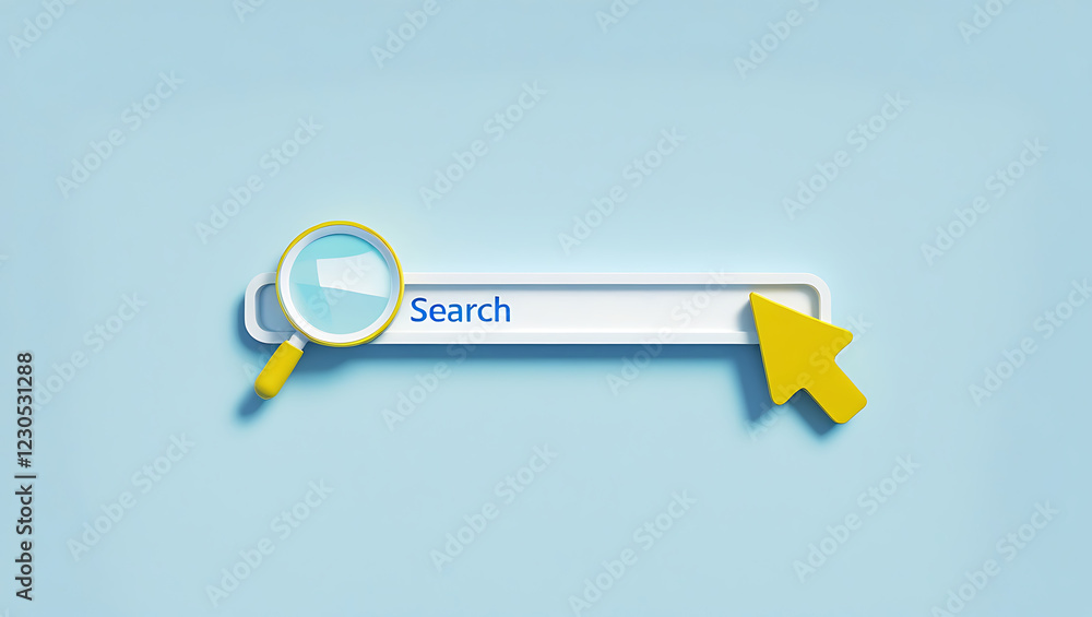 Poster search bar design: digital ui & web navigation,web design trends, search technology, online browsing