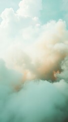 Soft clouds with a hint of color at sunrise.