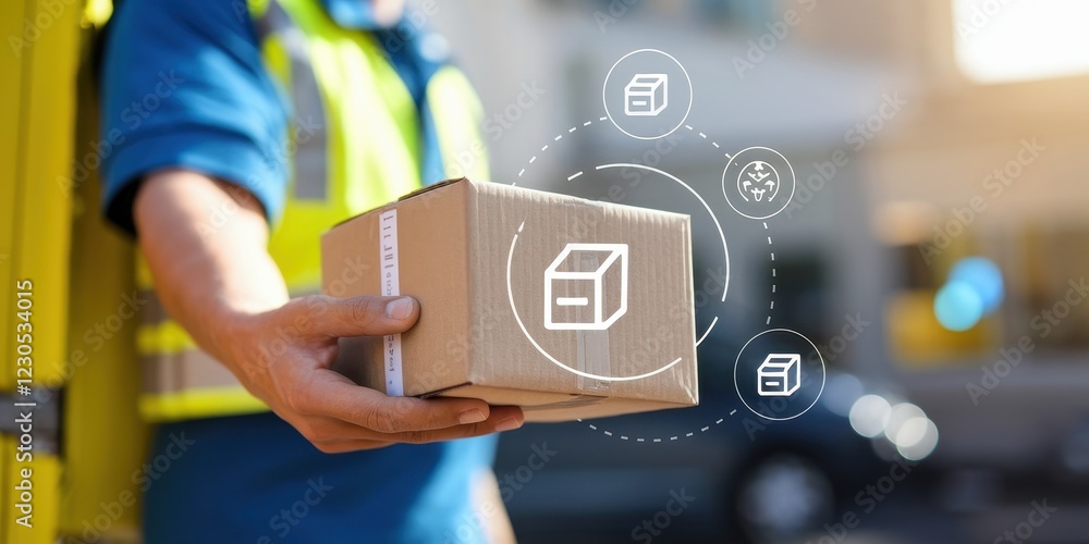 Poster fast and reliable delivery service: secure and efficient package handling