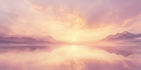 Fototapeta premium A beautiful mountain range with a calm lake in the foreground