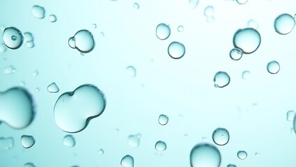 water drops on blue background