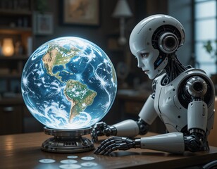 Fototapeta premium Robot observa el mundo