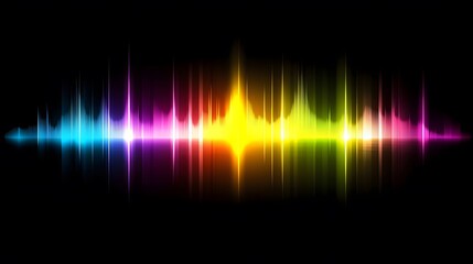 Abstract Colorful Rainbow Sound Waveform Music Background