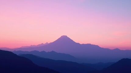 Majestic Mountain Silhouette at Sunrise