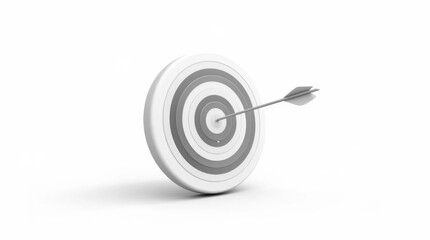 Single Archery Target with Arrow