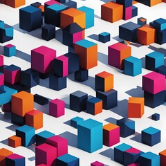 Obraz premium abstract 3d cubes