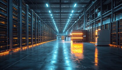 Industrial battery storage facility showcasing efficient energy storage solutions for modern needs