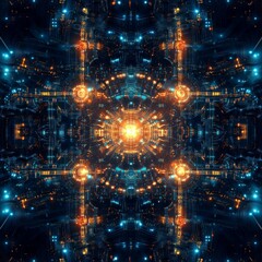 Obraz premium Abstract Futuristic Tech Design