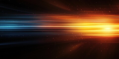 Obraz premium Abstract Orange and Blue Light Streaks Background.