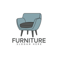 furniture logo design template for business property icon with creative element concept