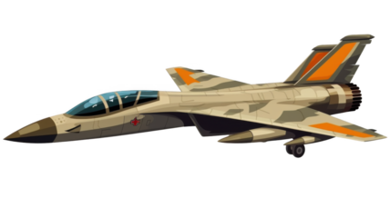 A bomber aircraft, isolated on transparent background.