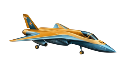 A bomber aircraft, isolated on transparent background.