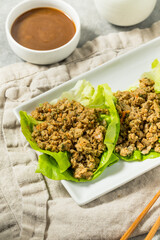 Healthy Asian Chicken Lettuce Wraps