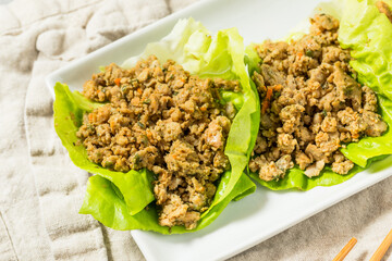 Healthy Asian Chicken Lettuce Wraps