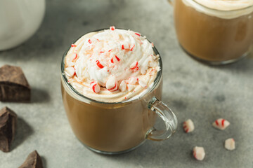 Warm Festive Peppermint Mocha Latte