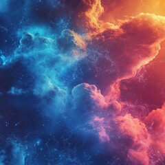 Fototapeta premium Exploring the Ethereal Beauty of a Mystical Cosmic Nebula in Vibrant Colors