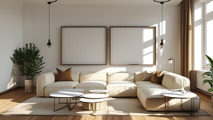 modern living room with fireplace