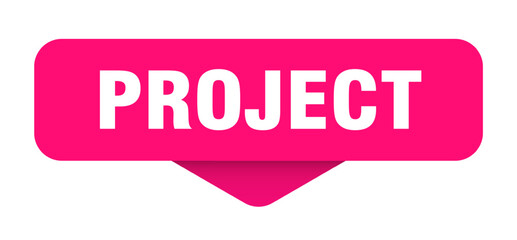 project sticker. project sign on transparent background