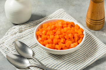Healthy Organic Steamed Frozen Carrots